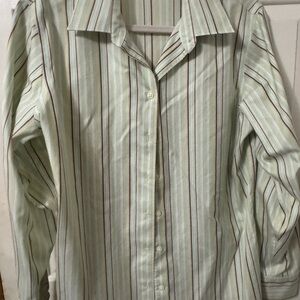 Eddie Bauer Women’s Mint Striped Dress Shirt